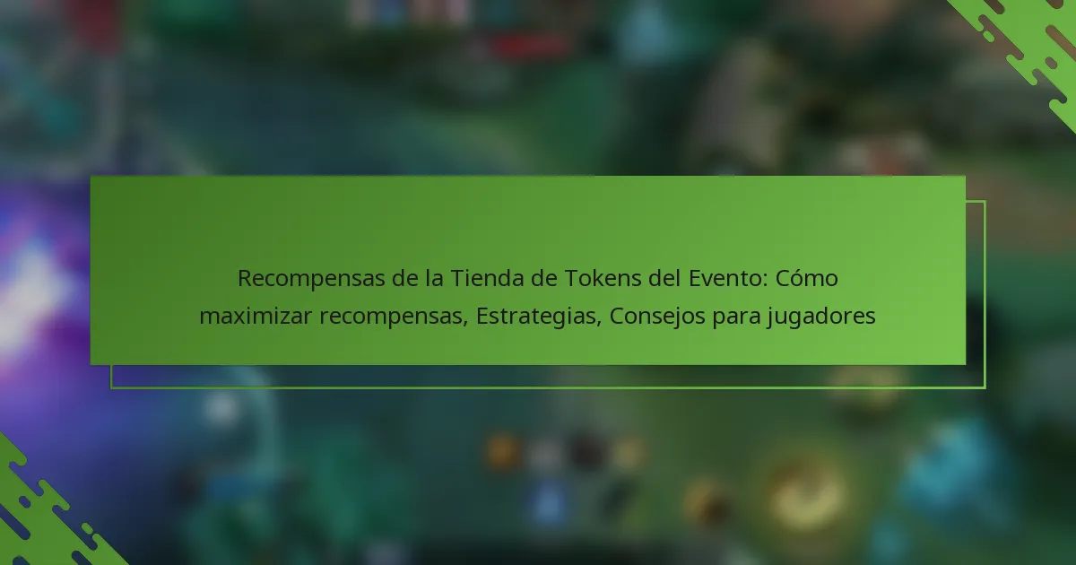 Recompensas de la Tienda de Tokens del Evento: Cómo maximizar recompensas, Estrategias, Consejos para jugadores