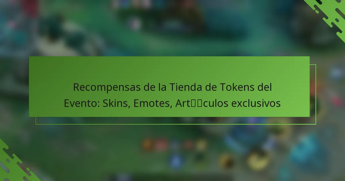 Recompensas de la Tienda de Tokens del Evento: Skins, Emotes, Artículos exclusivos